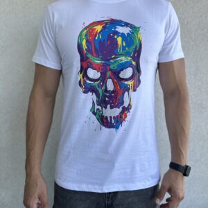 Polera blanca calavera