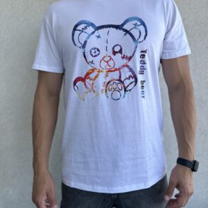 Polera blanca Teddy bear