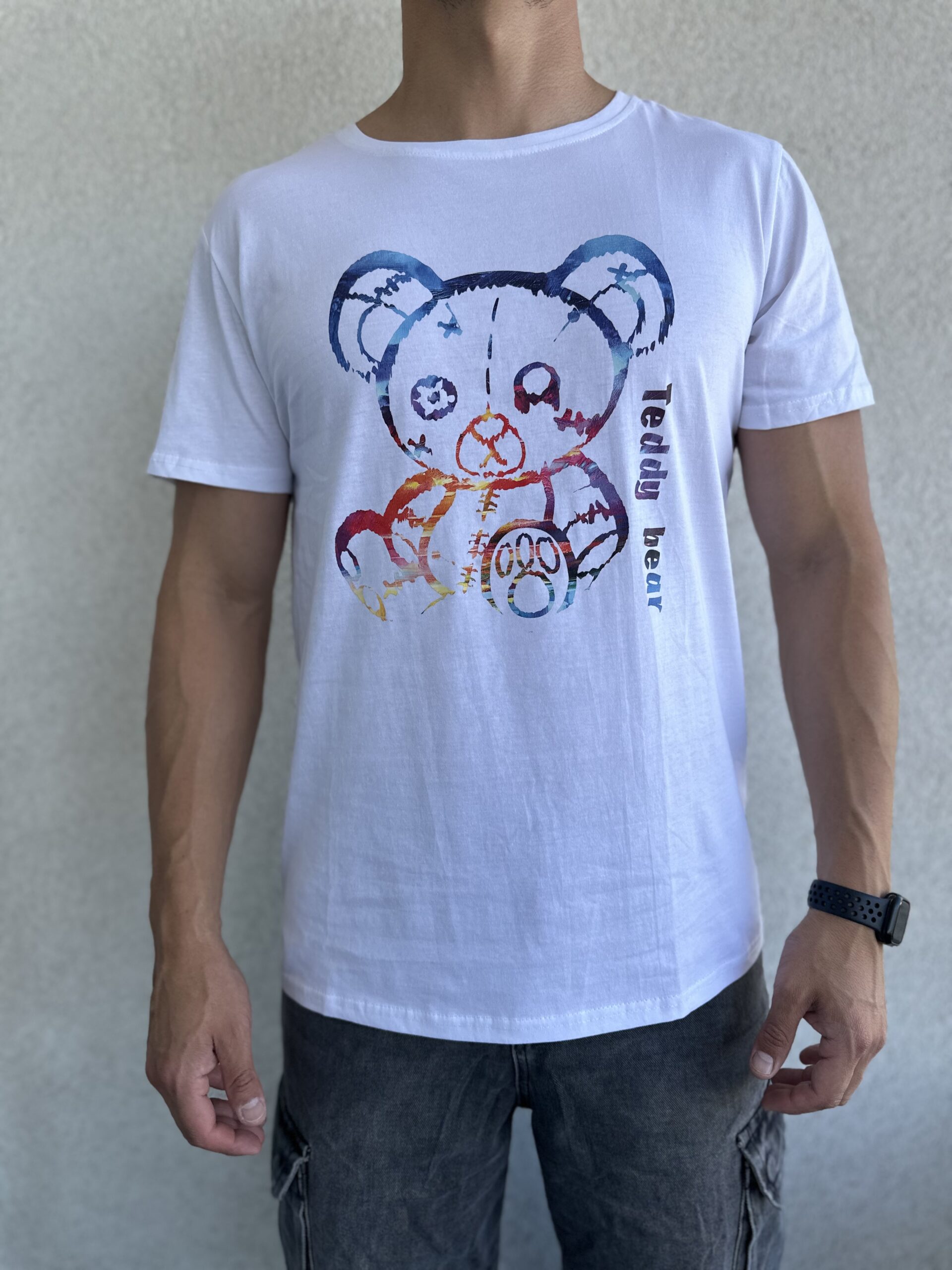 Polera blanca Teddy bear