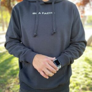 Polerón canguro negro Boa Facha unisex