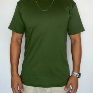 Polera premiun verde militar algodón pima Boa Facha