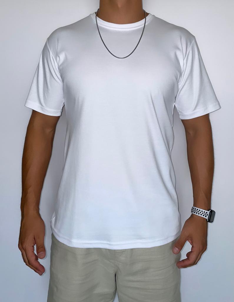 Polera algodon online blanca