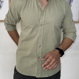 Camisa lino verde