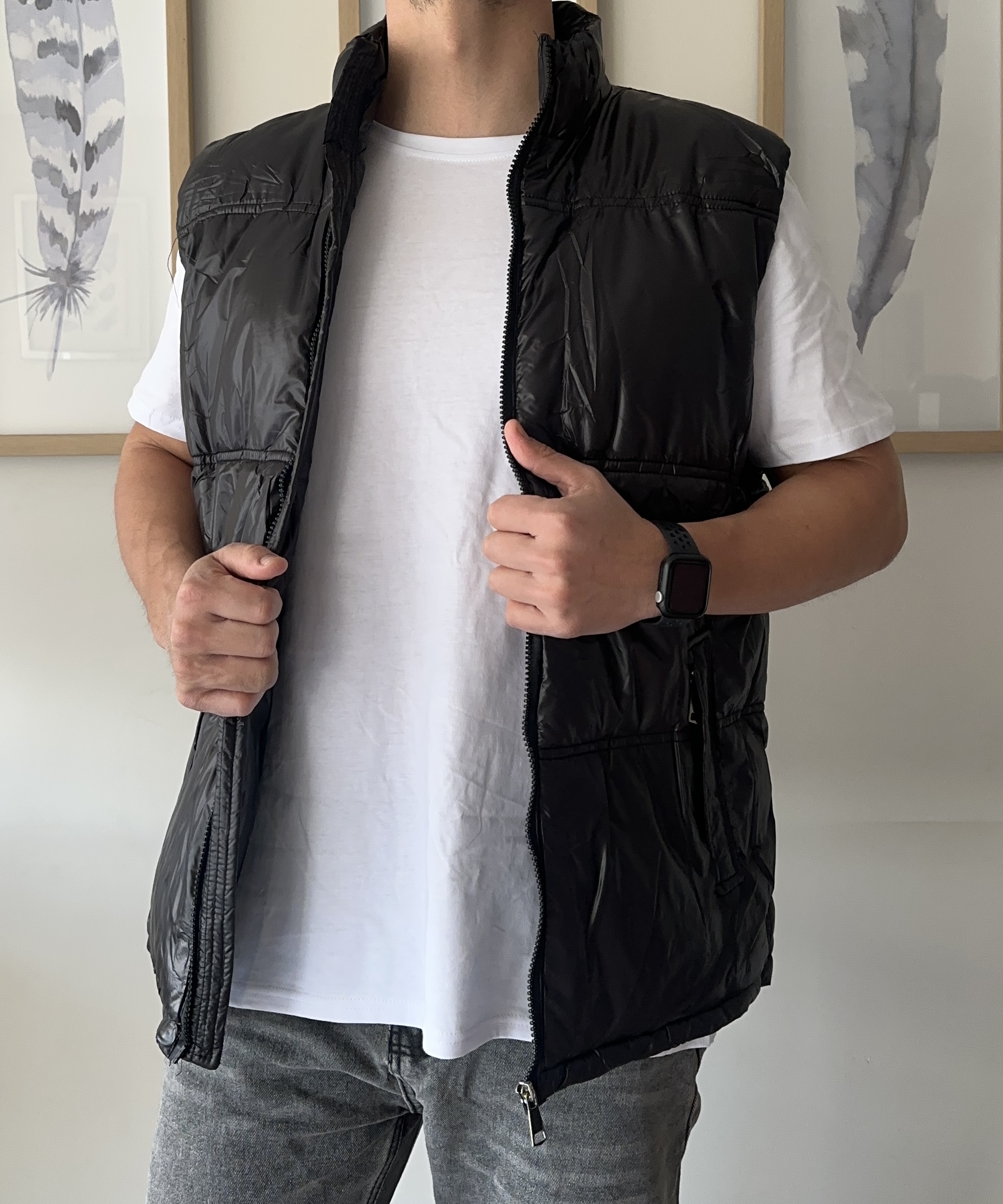 Chaqueta sin mangas negra