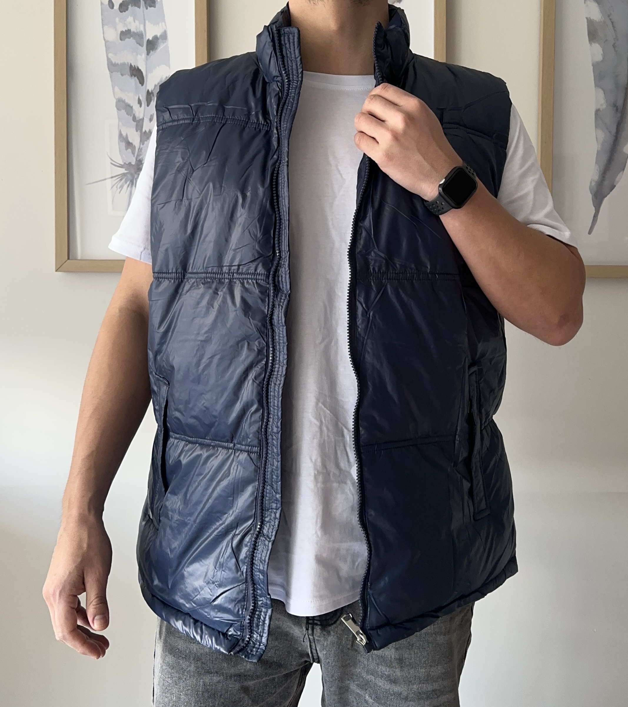 Chaqueta sin mangas azul